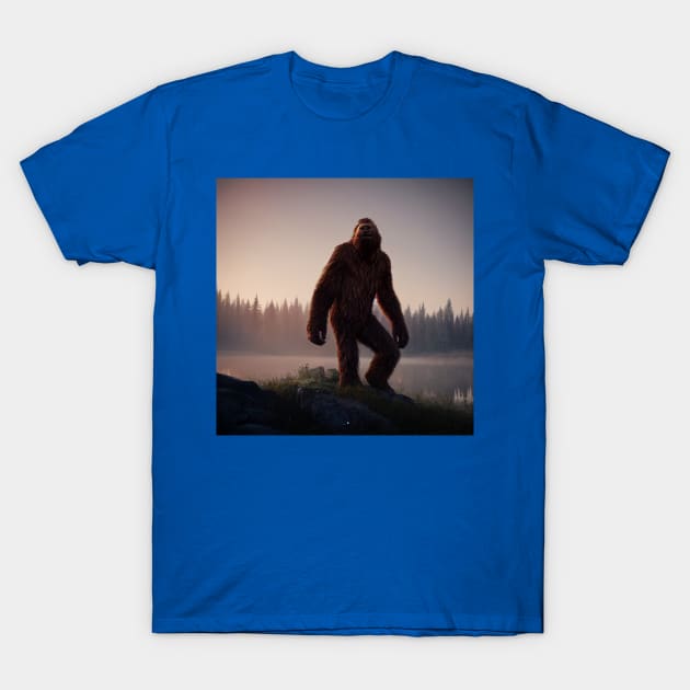 Sasquatch in Nature T-Shirt by Grassroots Green